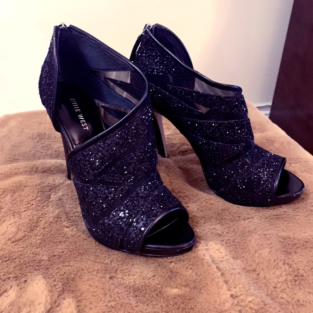 Black Glitter/Sequence style heels